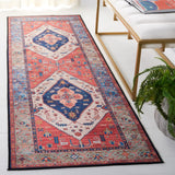 Safavieh Tucson 2'-6" x 10'-0" Rug in Rust / Blue