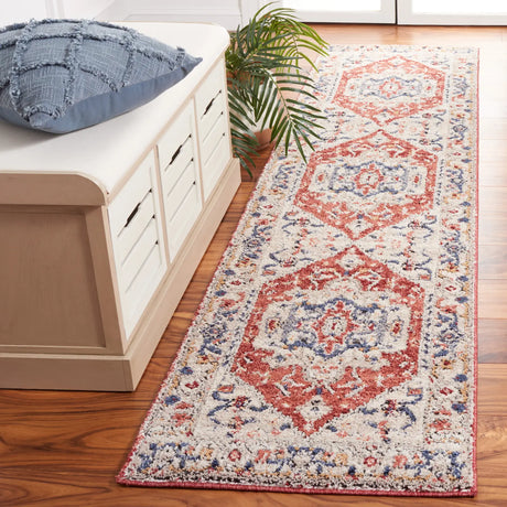Safavieh Luna 2'-2" x 9'-0" Rug in Beige / Blue Rust