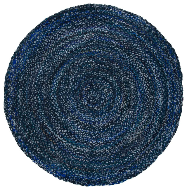 Safavieh Braided 6'-0" x 6'-0" Rug in Navy / Blue