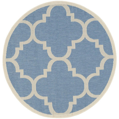 Safavieh Courtyard 4'-0" x 4'-0" Rug in Blue / Beige