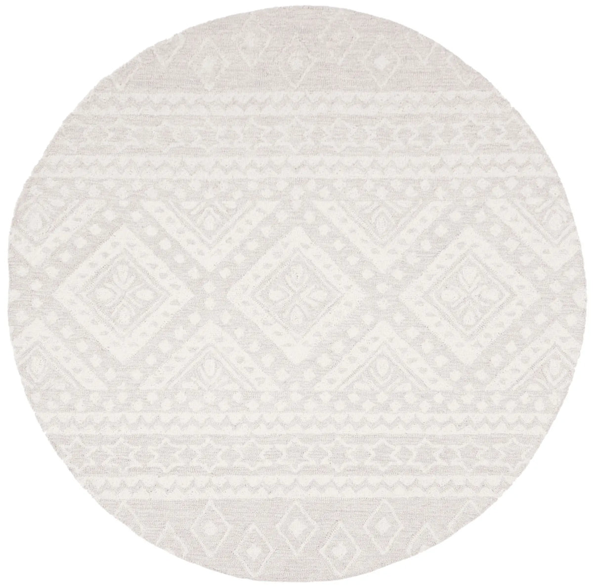 Safavieh Micro-Loop 5'-0" x 5'-0" Rug in Grey / Ivory