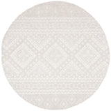Safavieh Micro-Loop 5'-0" x 5'-0" Rug in Grey / Ivory