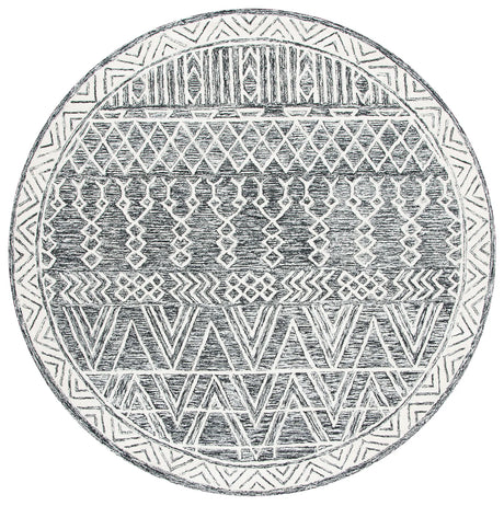 Safavieh Abstract 6'-0" x 6'-0" Rug in Ivory / Black
