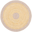Safavieh Braided 3'-0" x 3'-0" Rug in Gold / Beige