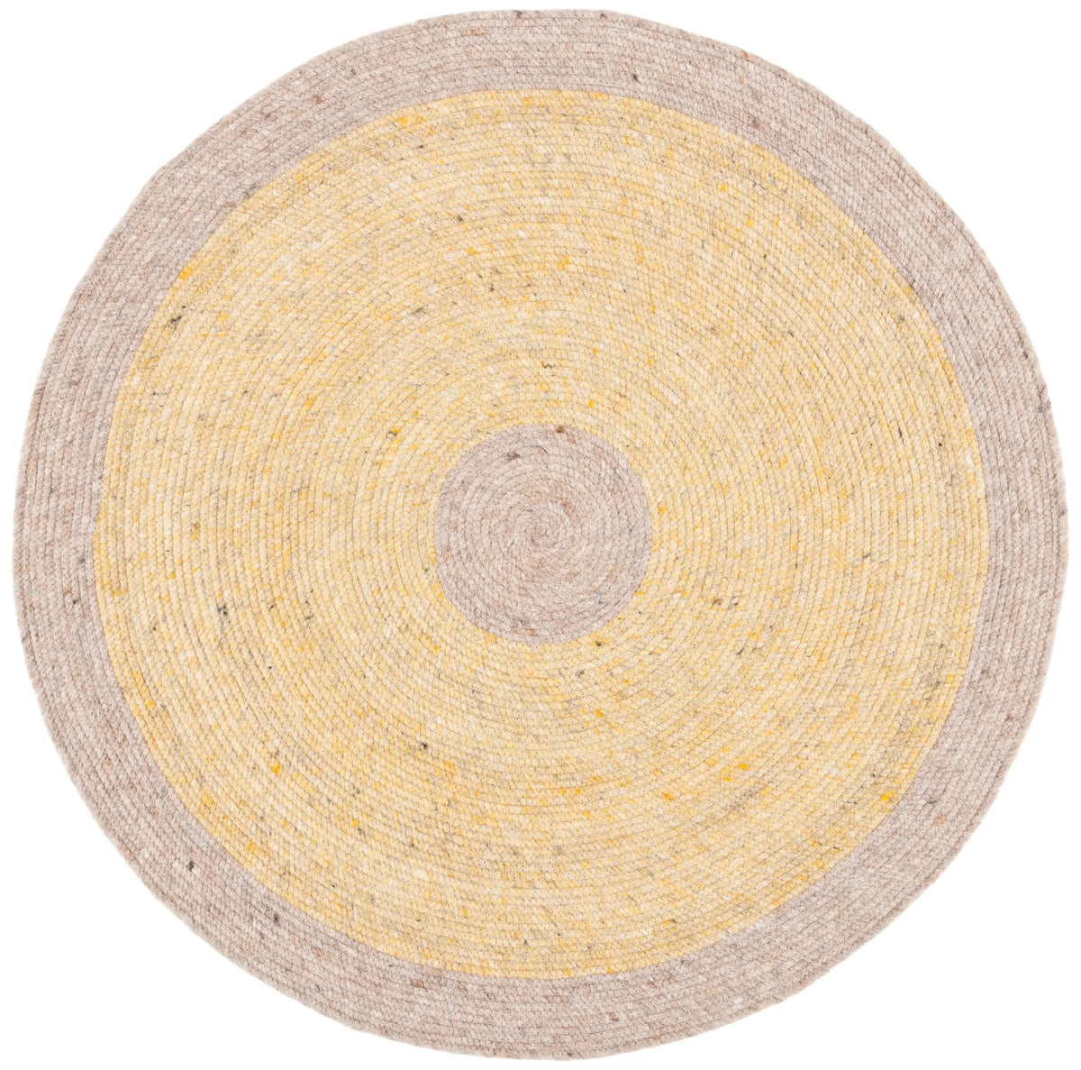Safavieh Braided 3'-0" x 3'-0" Rug in Gold / Beige