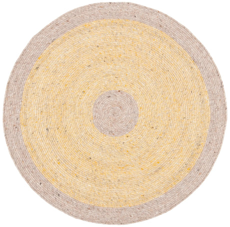 Safavieh Braided 3'-0" x 3'-0" Rug in Gold / Beige