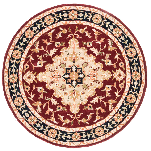 Safavieh Heritage 6'-0" x 6'-0" Rug in Red / Black