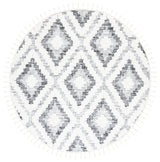 Safavieh Moroccan Tassel Shag 6'-7" x 6'-7" Rug in Ivory / Grey