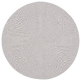 Safavieh Braided 3'-0" x 3'-0" Rug in Grey / Ivory