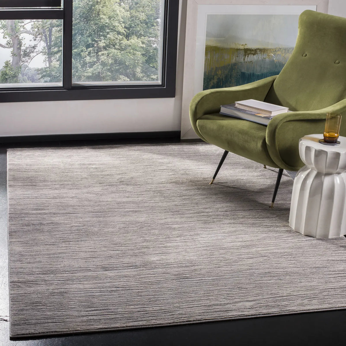 Safavieh Meadow 4'-0" x 6'-0" Rug in Ivory / Grey
