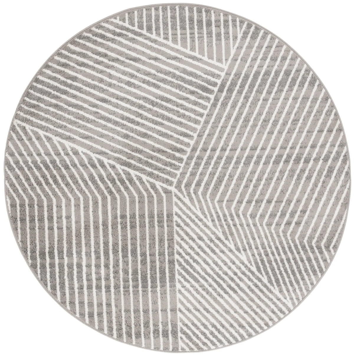 Safavieh Pyramid 6'-7" x 6'-7" Rug in Grey / Ivory