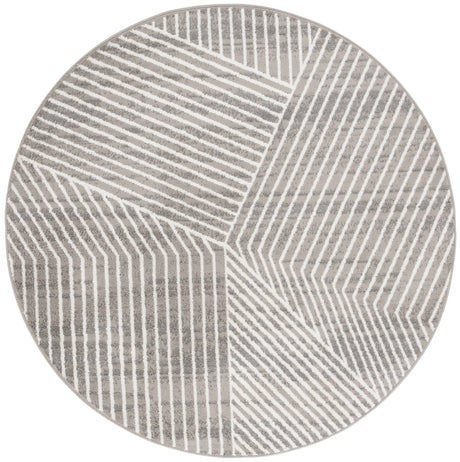 Safavieh Pyramid 6'-7" x 6'-7" Rug in Grey / Ivory