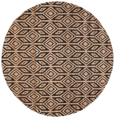 Safavieh Natural Fiber 7'-0" x 7'-0" Rug in Natural / Black