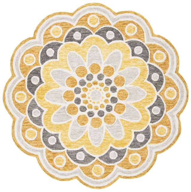 Safavieh Novelty 5'-0" x 5'-0" Rug in Grey / Gold