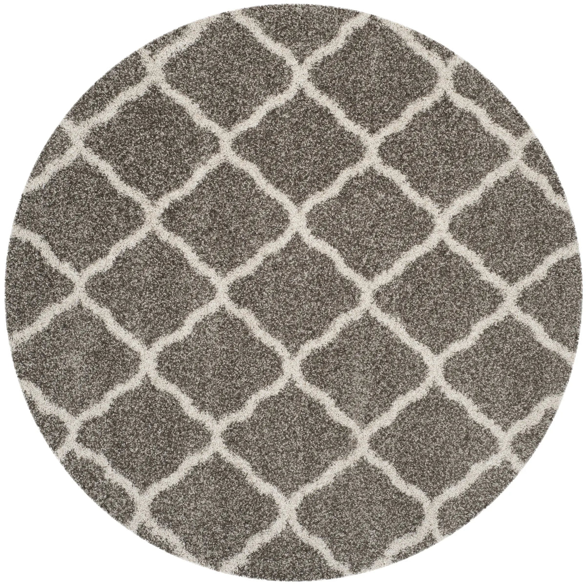 Safavieh Hudson Shag 5'-3" x 5'-3" Rug in Grey / Ivory