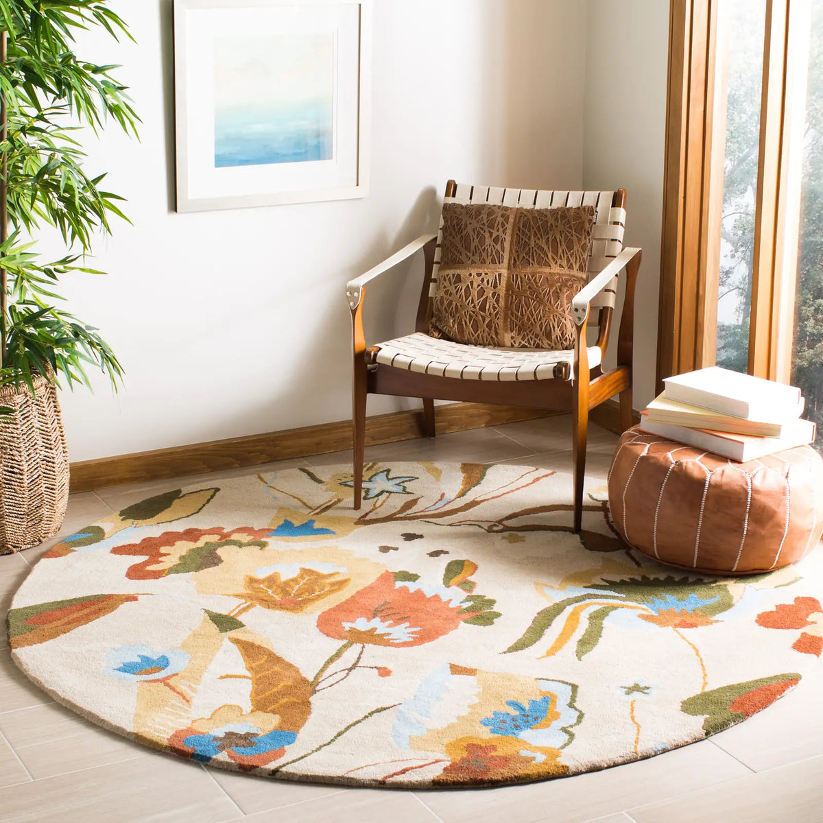 Safavieh Soho 6'-0" x 6'-0" Rug in Beige / Multi