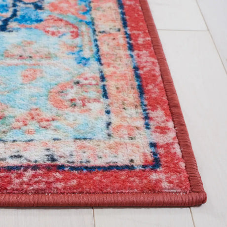 Safavieh Riviera 4'-5" x 6'-5" Rug in Light Blue / Red