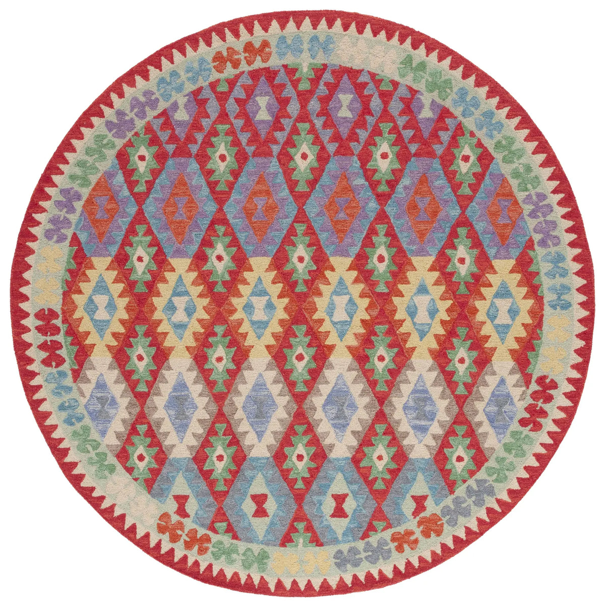 Safavieh Aspen 7'-0" x 7'-0" Rug in Red / Blue