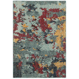 Oriental Weavers Sphinx Evolution 8036C Blue/Red Rugs - main flat