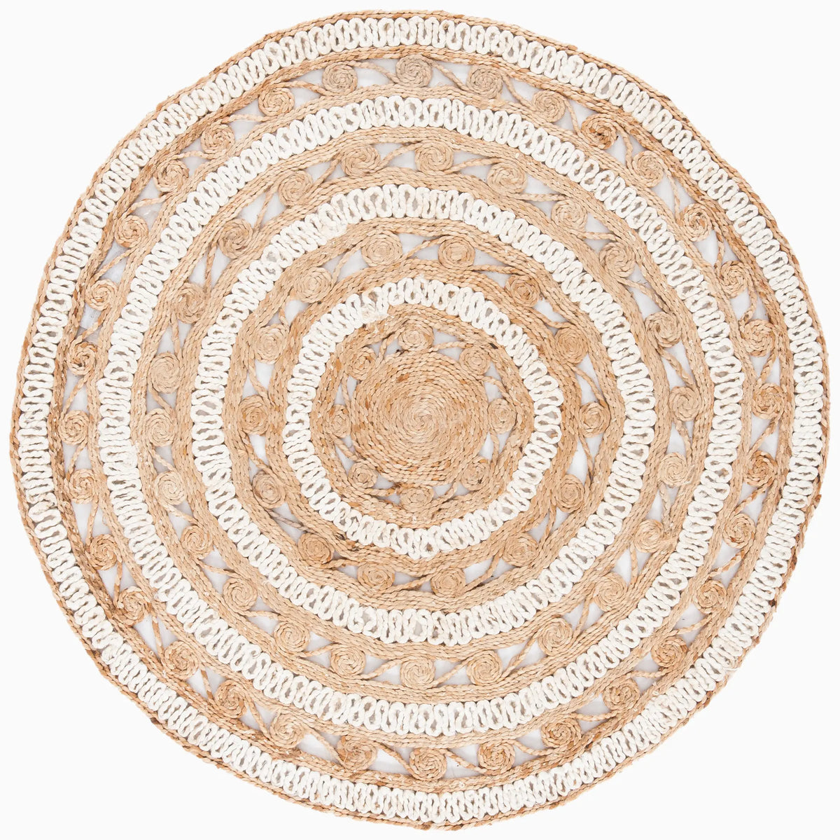 Safavieh Natural Fiber 3'-0" x 3'-0" Rug in Ivory / Natural