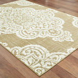 Oriental Weavers Sphinx Marina 5929J Tan / Ivory Rugs - angle detail