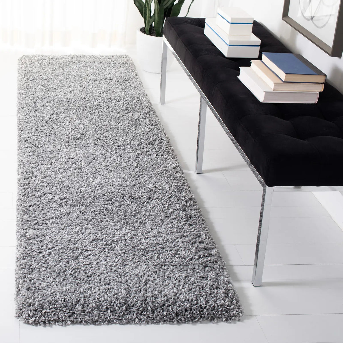 Safavieh Evolution Shag 500 2'-2" x 8'-0" Rug in Grey