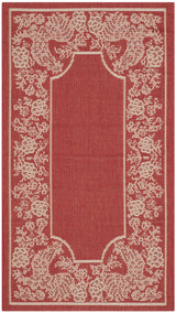 Safavieh Courtyard 2'-0" x 3'-7" Rug in Red / Natural