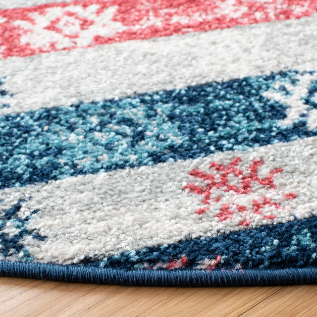 Safavieh Madison 700 6'-7" x 6'-7" Rug in Navy / Ivory