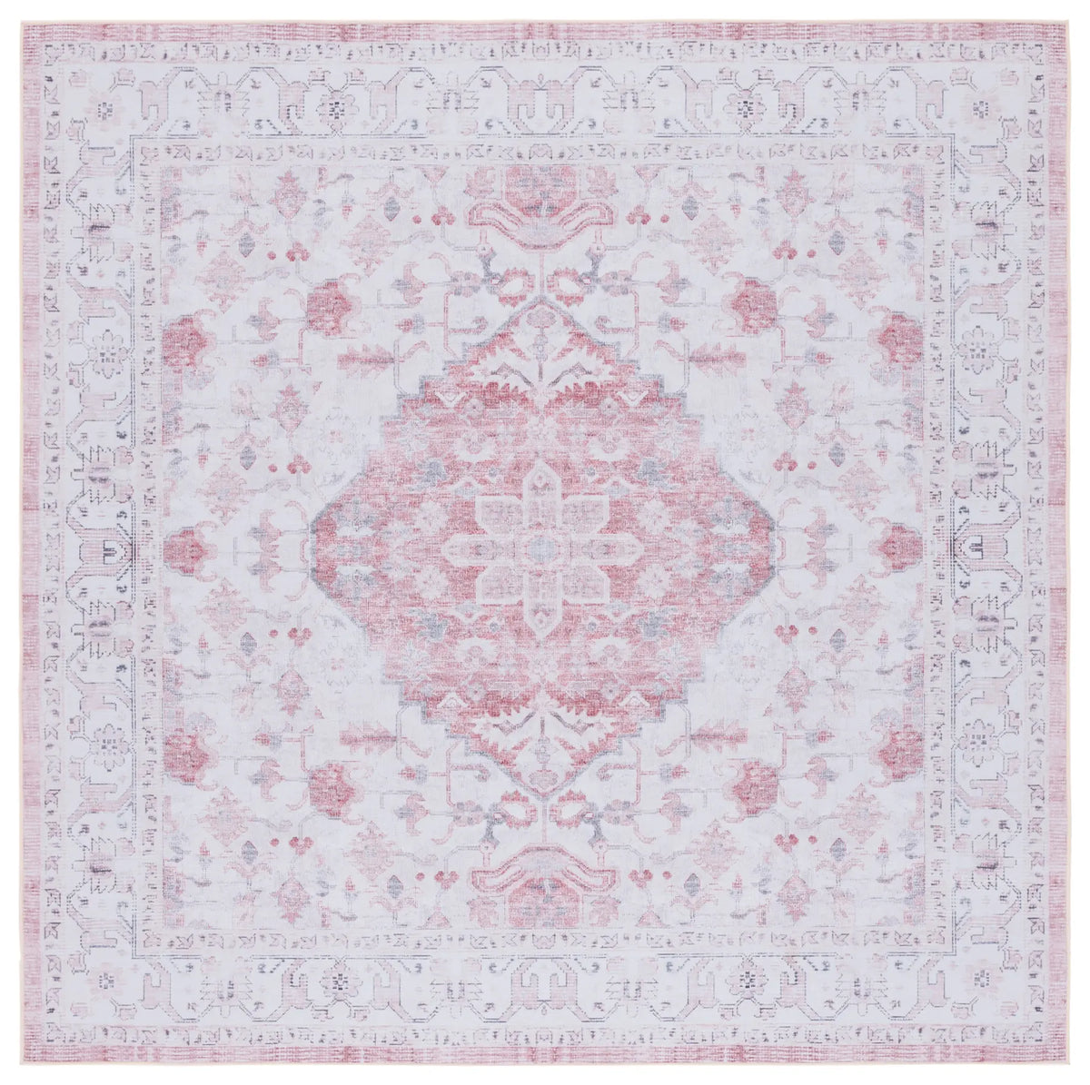 Safavieh Tucson 6'-0" x 6'-0" Rug in Beige / Rust