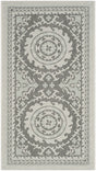 Safavieh Courtyard 2'-0" x 3'-7" Rug in Light Grey / Anthracite