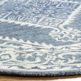 Safavieh Micro-Loop 5'-0" x 5'-0" Rug in Blue / Ivory