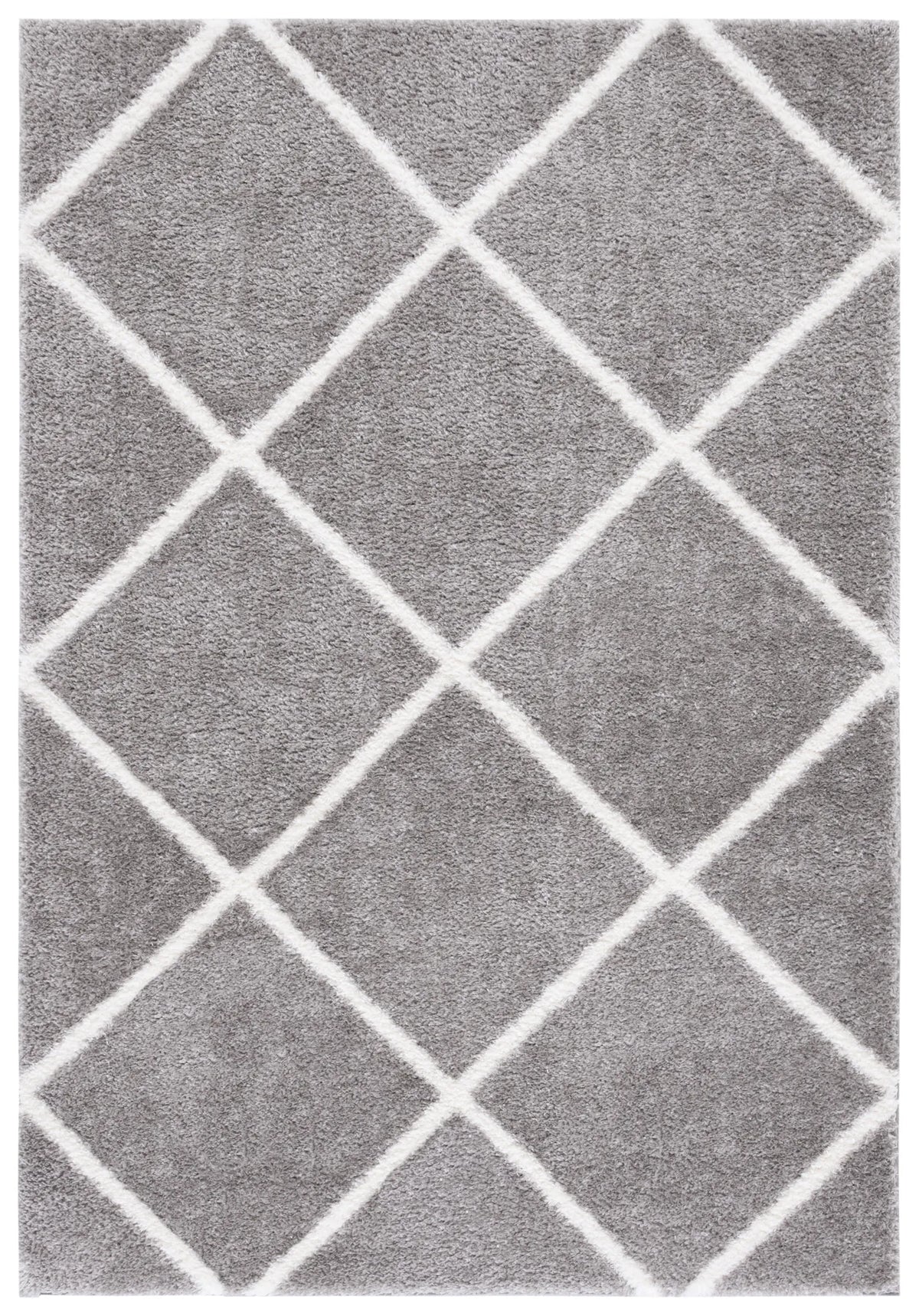 Safavieh Tahoe Shag 4'-0" x 6'-0" Rug in Grey / White