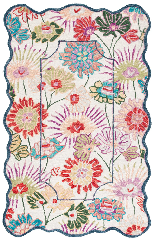 Safavieh Jardin 4'-0" x 6'-0" Rug in Green / Ivory