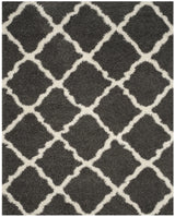 Safavieh Sgd-Dallas Shag 10'-0" x 14'-0" Rug in Dark Grey / Ivory