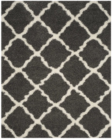 Safavieh Sgd-Dallas Shag 10'-0" x 14'-0" Rug in Dark Grey / Ivory