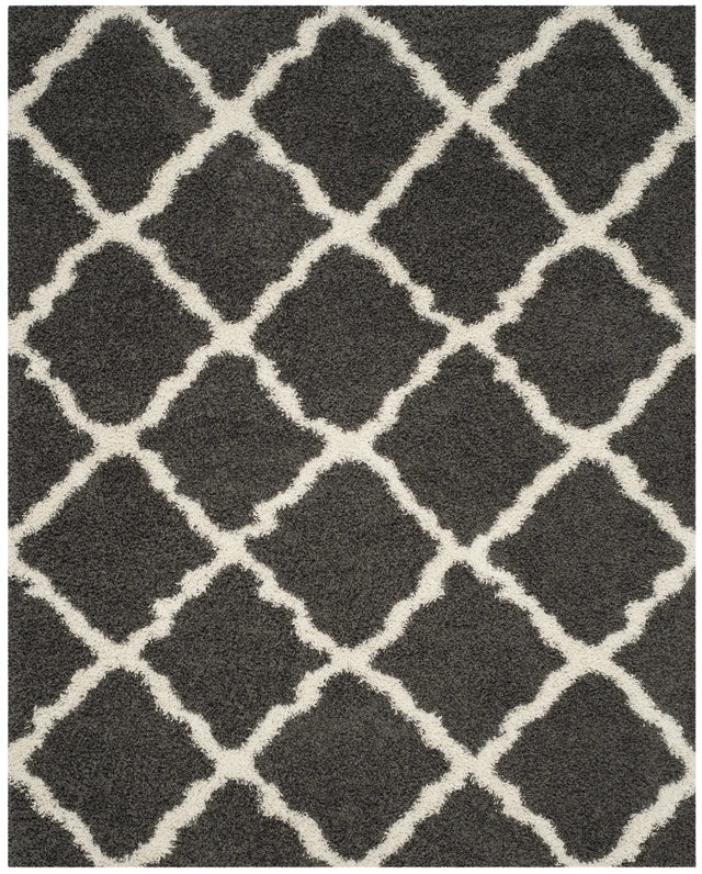 Safavieh Sgd-Dallas Shag 10'-0" x 14'-0" Rug in Dark Grey / Ivory