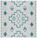 Safavieh Courtyard 6'-7" x 6'-7" Rug in Grey / Teal