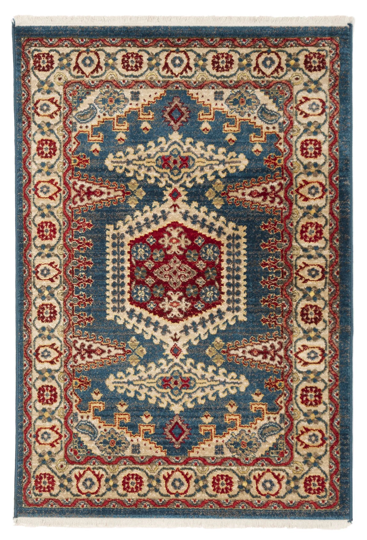 Safavieh Kashan 3'-3" x 4'-10" Rug in Navy Blue / Ivory