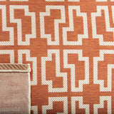 Safavieh Courtyard 5'-3" x 7'-7" Rug in Terracotta / Beige