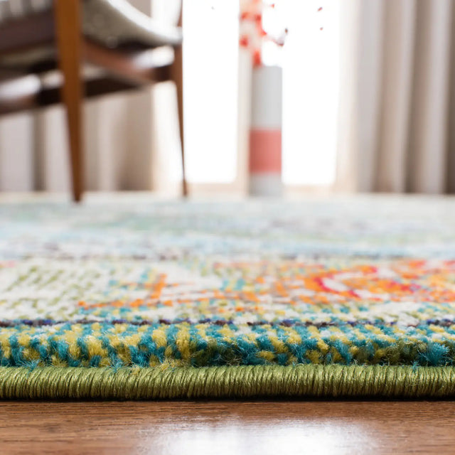 Safavieh Monaco 4'-0" x 5'-7" Rug in Green / Turquoise