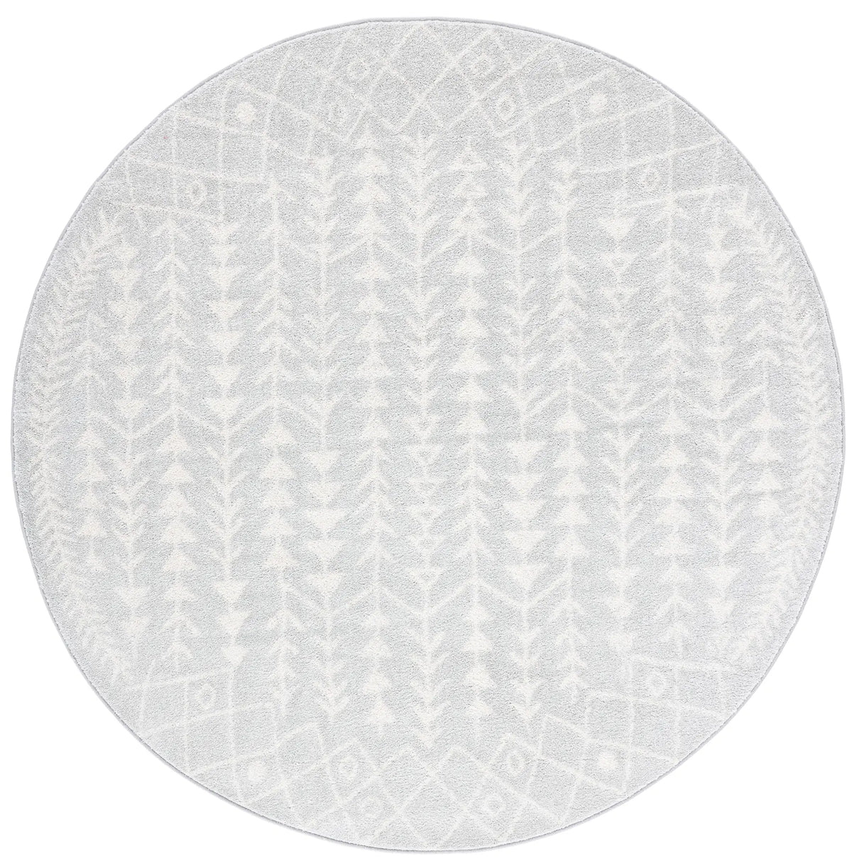 Safavieh Tulum 6'-7" x 6'-7" Rug in Light Grey / Ivory