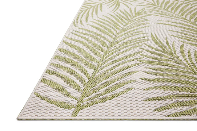 Loloi Easton ESN-06 Ivory / Green Rug - rug corner