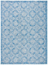 Safavieh Courtyard 6'-7" x 9'-6" Rug in Navy / Grey