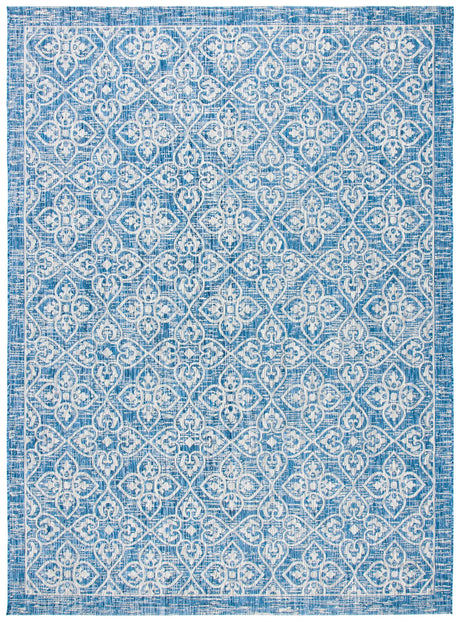 Safavieh Courtyard 6'-7" x 9'-6" Rug in Navy / Grey