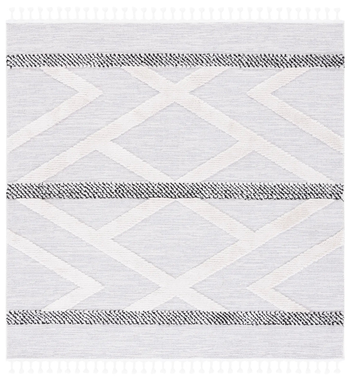 Safavieh Marrakesh 6'-7" x 6'-7" Rug in Grey / Ivory