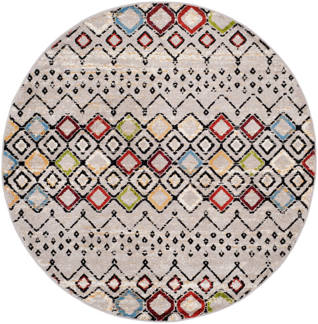 Safavieh Amsterdam 10'-0" x 10'-0" Rug in Light Grey / Multi