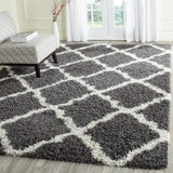 Safavieh Sgd-Dallas Shag 10'-0" x 14'-0" Rug in Dark Grey / Ivory