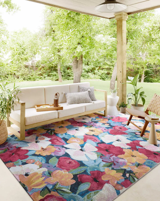Loloi Botanical Bot-02 Navy/Multi Rug - room scene 1