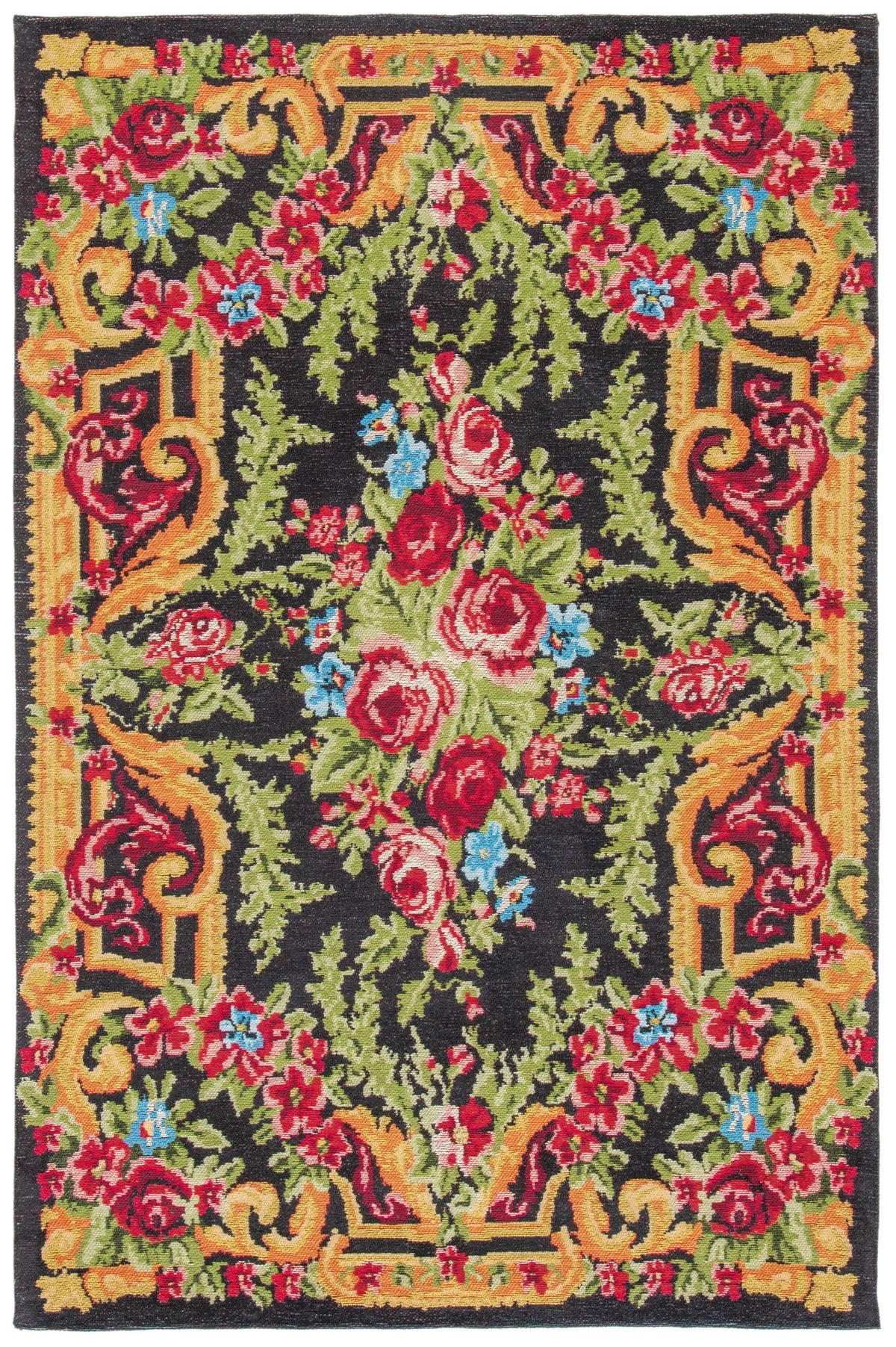 Safavieh Classic Vintage 4'-0" x 6'-0" Rug in Black / Rose