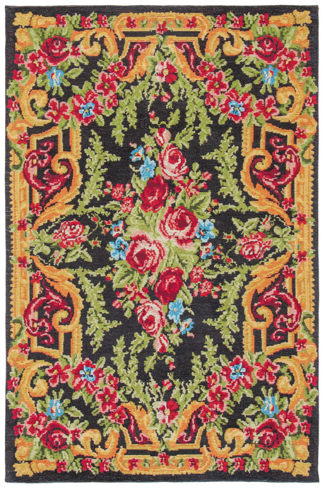 Safavieh Classic Vintage 4'-0" x 6'-0" Rug in Black / Rose